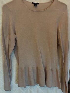 Ann Taylor Petite Cream Knit Top
